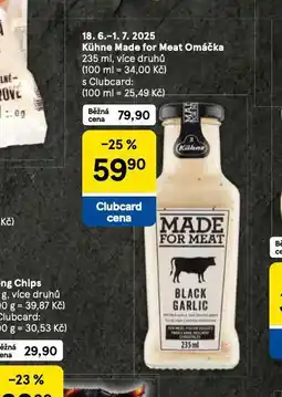 Tesco Kühne made for meat omáčka nabídka
