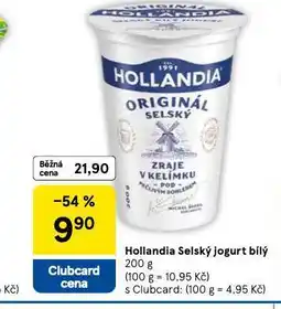Tesco Hollandia selský jogurt nabídka