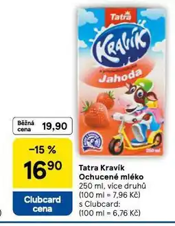 Tesco Tatra kravík ochucené mléko nabídka
