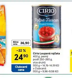 Tesco Cirio loupaná rajčata nabídka