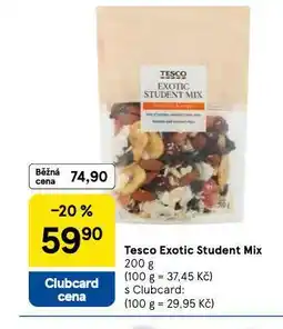 Tesco Exotic student mix nabídka