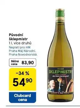 Tesco Původní sklepmistr nabídka