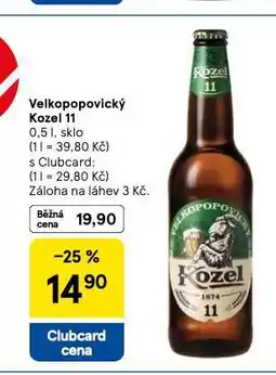 Tesco Pivo velkopopovický kozel nabídka