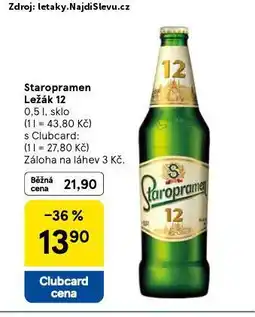 Tesco Pivo staropramen nabídka