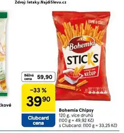 Tesco Bohemia chipsy nabídka