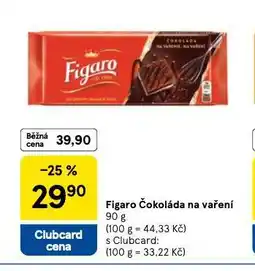 Tesco Figaro čokoláda na vaření nabídka