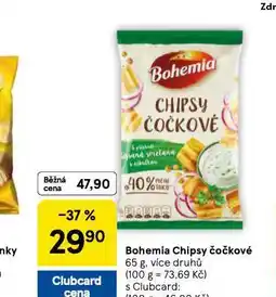 Tesco Bohemia chipsy čočkové nabídka