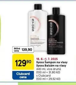 Tesco Syoss balzám nabídka