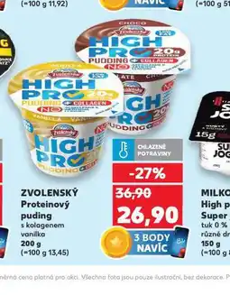 Kaufland Zvolenský protein puding nabídka
