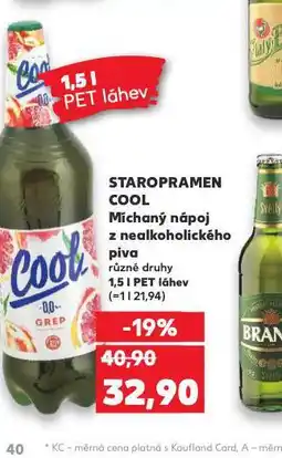 Kaufland Pivo staropramen cool nealko nabídka