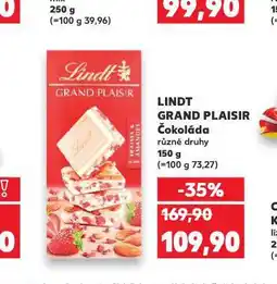 Kaufland Lindt grand plaisir čokoláda nabídka