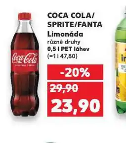 Kaufland Coca cola, fanta, sprite nabídka