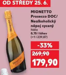 Kaufland Mionetto nealko nabídka