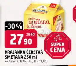 Trefa KRAJANKA Čerstvá smetana nabídka