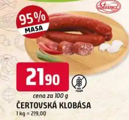 Trefa Čertovská klobása nabídka