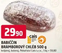 Trefa Babiččin bramborový chléb nabídka