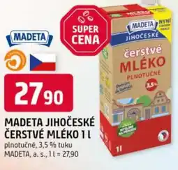 Trefa MADETA Jihočeské čerstvé mléko nabídka