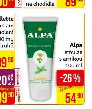 Teta Alpa emulze s arnikou nabídka