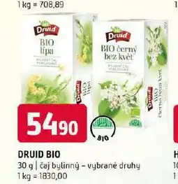 Terno Druid bio čaj nabídka