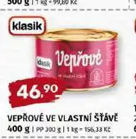 Terno Vepřové maso ve vlastní šťávě nabídka