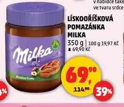 Penny Market Milka lískooříšková pomazánka nabídka