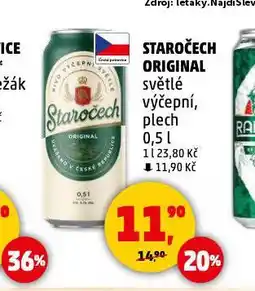Penny Market Pivo staročech nabídka