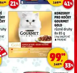 Penny Market Gourmet gold konzervy pro kočky nabídka