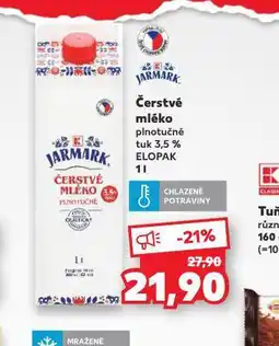 Kaufland Čerstvé mléko 3,5% nabídka