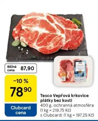 Tesco Tesco Vepřová krkovice plátky bez kosti nabídka