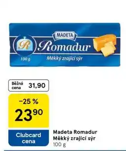 Tesco Madeta Romadur Měkký zrající sýr nabídka