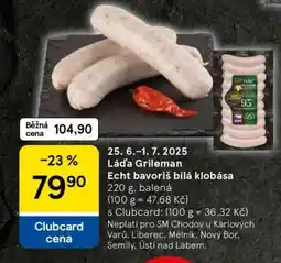 Tesco Láda Grileman Echt bavoriš bílá klobása nabídka