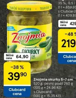Tesco Znojmia Okurky 5–7 cm nabídka