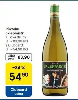 Tesco Původní Sklepmistr nabídka