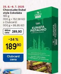 Tesco ChocoLake Dubai style čokoláda nabídka
