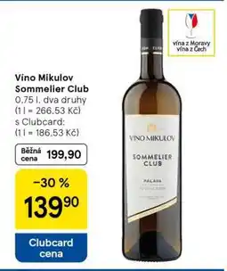 Tesco Víno Mikulov Sommelier Club nabídka