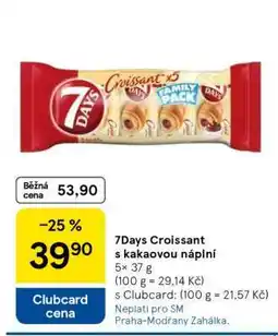 Tesco 7Days Croissant s kakaovou náplní nabídka