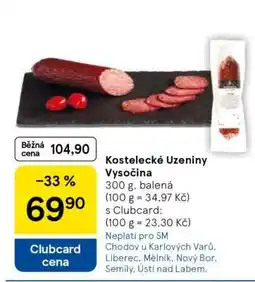 Tesco Kostelecké uzeniny Vysočina nabídka