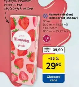 Tesco Nanooky Mražený krém sorbet jahodový nabídka