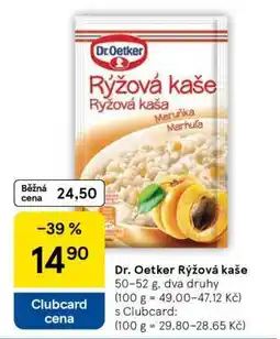 Tesco Dr. Oetker Rýžová kaše nabídka