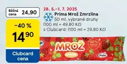 Tesco Prima Mrož Zmrzlina nabídka