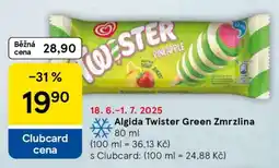Tesco Algida Twister Green zmrzlina nabídka