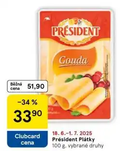 Tesco Président plátky nabídka