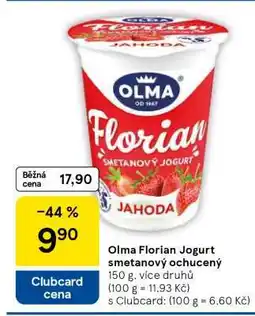 Tesco Olma Florian Jogurt smetanový ochucený nabídka