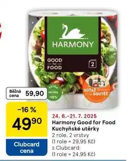 Tesco Harmony Good for Food Kuchyňské utěrky nabídka
