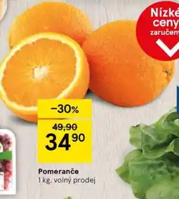 Tesco Pomeranče nabídka