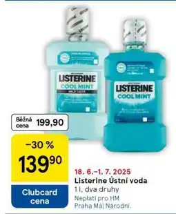 Tesco Listerine ústní voda nabídka