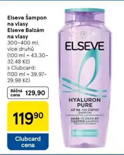Tesco Elseve Šampon na vlasy / Elseve Balzám na vlasy nabídka