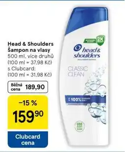 Tesco Head&Shoulders šampon na vlasy nabídka