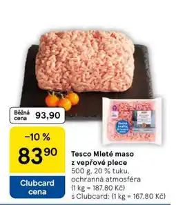 Tesco Tesco Mleté maso z vepřové plece nabídka