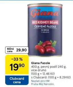 Tesco Giana fazole nabídka